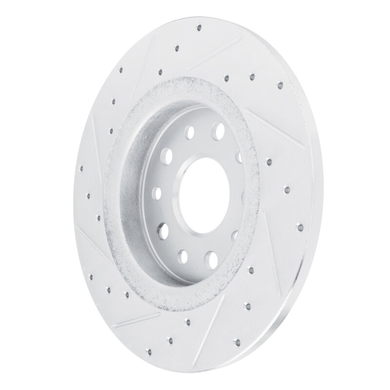 Picture of R1 22-25 Jeep Grand Cherokee Rear Right Drilled & Slotted Silver Brake Rotor
