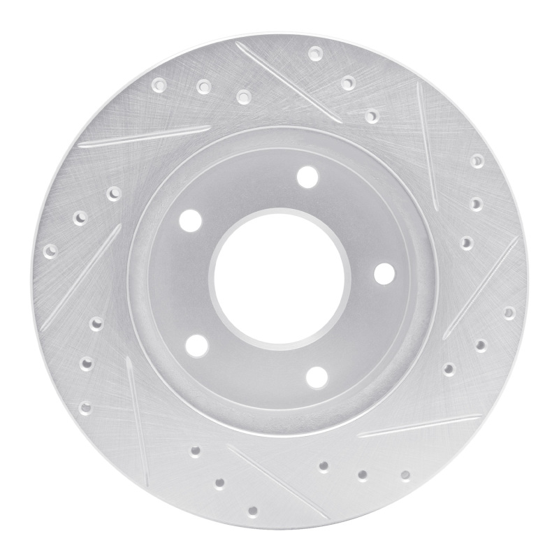 Picture of R1 77-80 Buick LeSabre Rear Left Drilled & Slotted Silver Brake Rotor