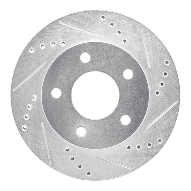 Picture of R1 83-96 Buick Reatta Front Right Drilled & Slotted Silver Brake Rotor