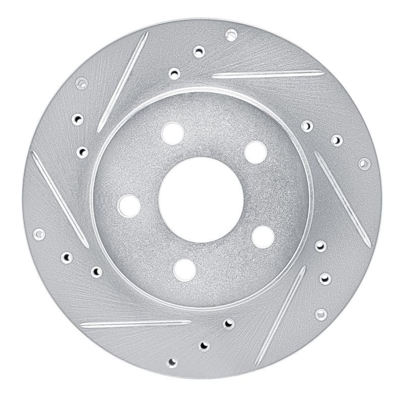 Picture of R1 82-82 Buick CENTURY Front Left Drilled & Slotted Silver Brake Rotor