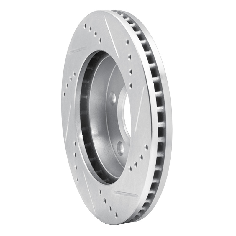 Picture of R1 83-96 Buick CENTURY Front Left Drilled & Slotted Silver Brake Rotor