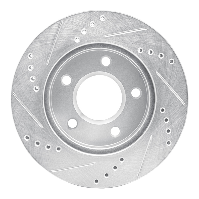 Picture of R1 83-96 Buick Reatta Front Right Drilled & Slotted Silver Brake Rotor