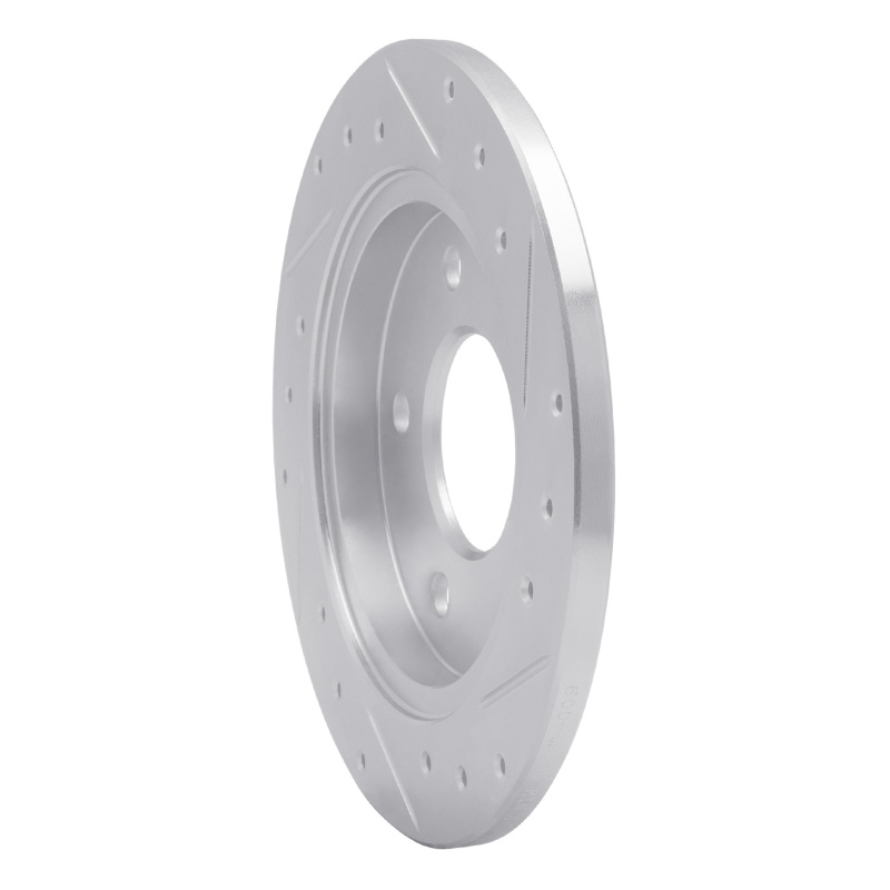 Picture of R1 88-94 Buick Regal Rear Left Drilled & Slotted Silver Brake Rotor
