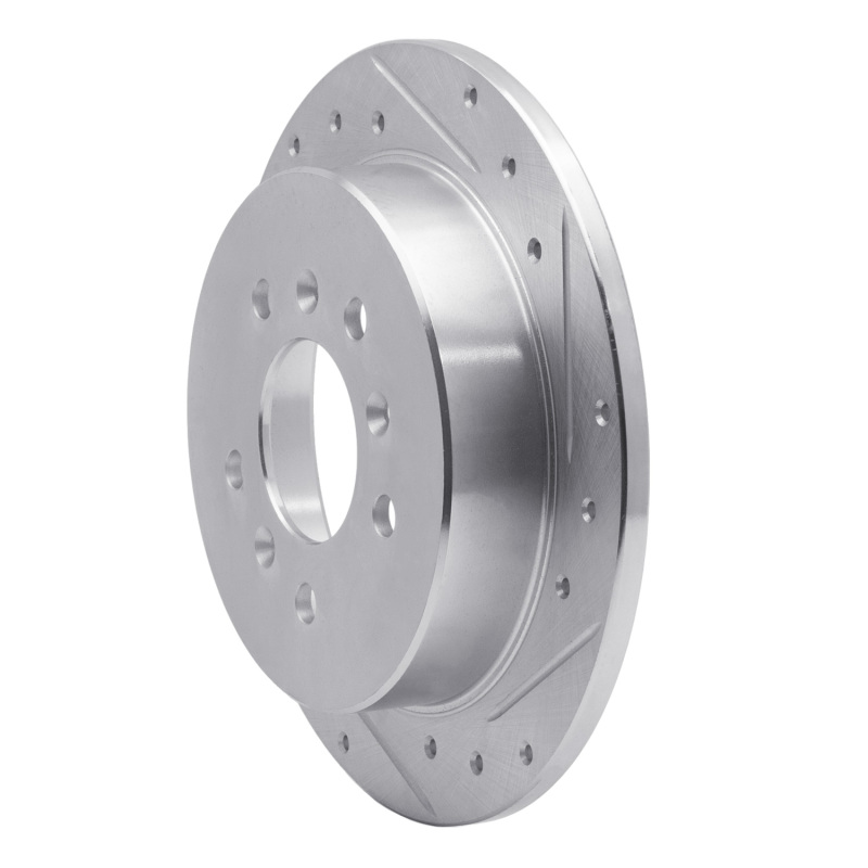 Picture of R1 06-10 Buick LaCrosse Rear Right Drilled & Slotted Silver Brake Rotor