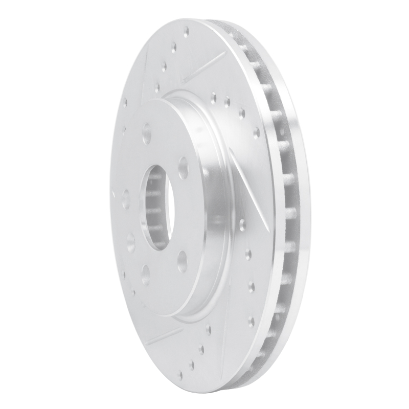 Picture of R1 11-16 Buick LaCrosse Front Left Drilled & Slotted Silver Brake Rotor
