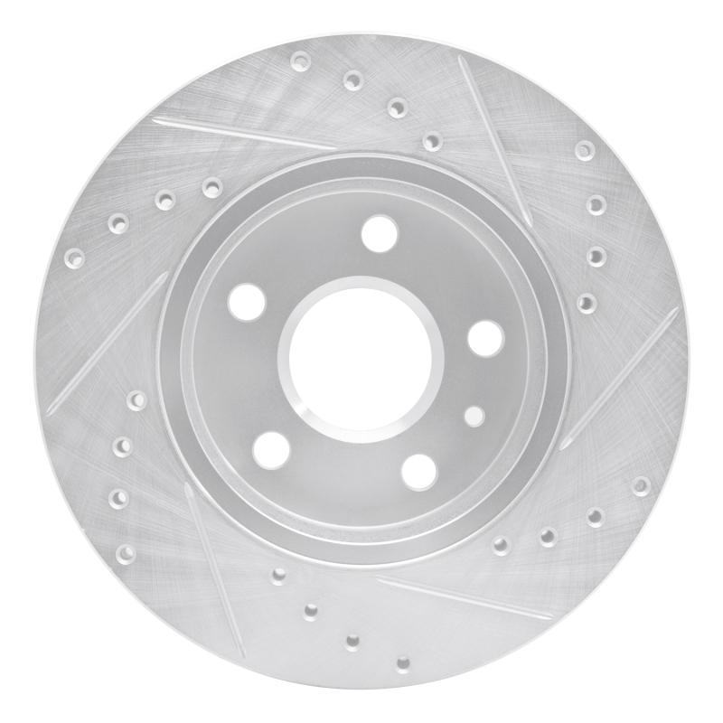 Picture of R1 11-16 Buick LaCrosse Front Left Drilled & Slotted Silver Brake Rotor