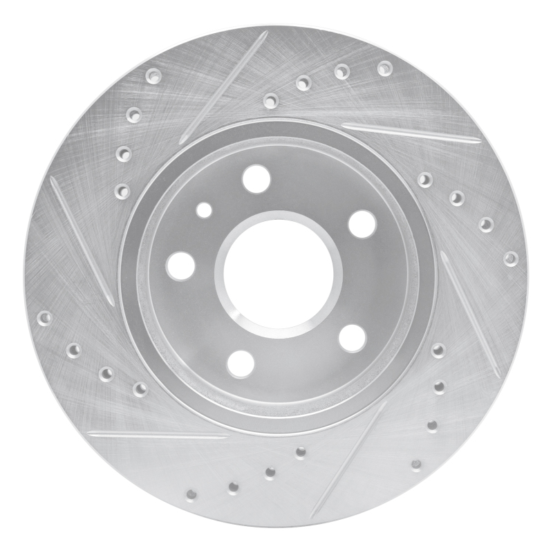 Picture of R1 11-16 Buick LaCrosse Front Right Drilled & Slotted Silver Brake Rotor