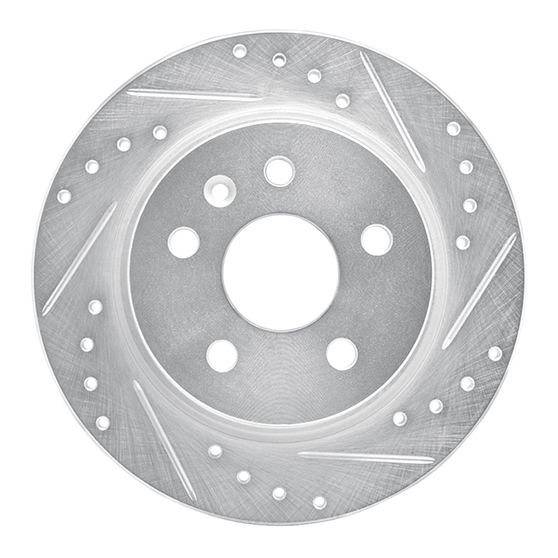 Picture of R1 11-22 Buick Encore Rear Right Drilled & Slotted Silver Brake Rotor