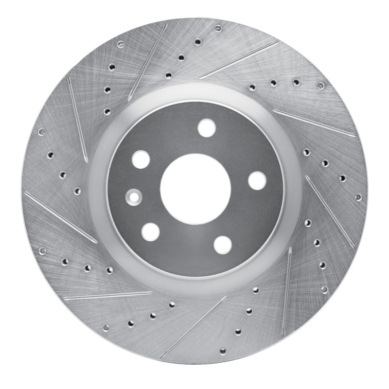 Picture of R1 13-19 Buick Regal Front Left Drilled & Slotted Silver Brake Rotor