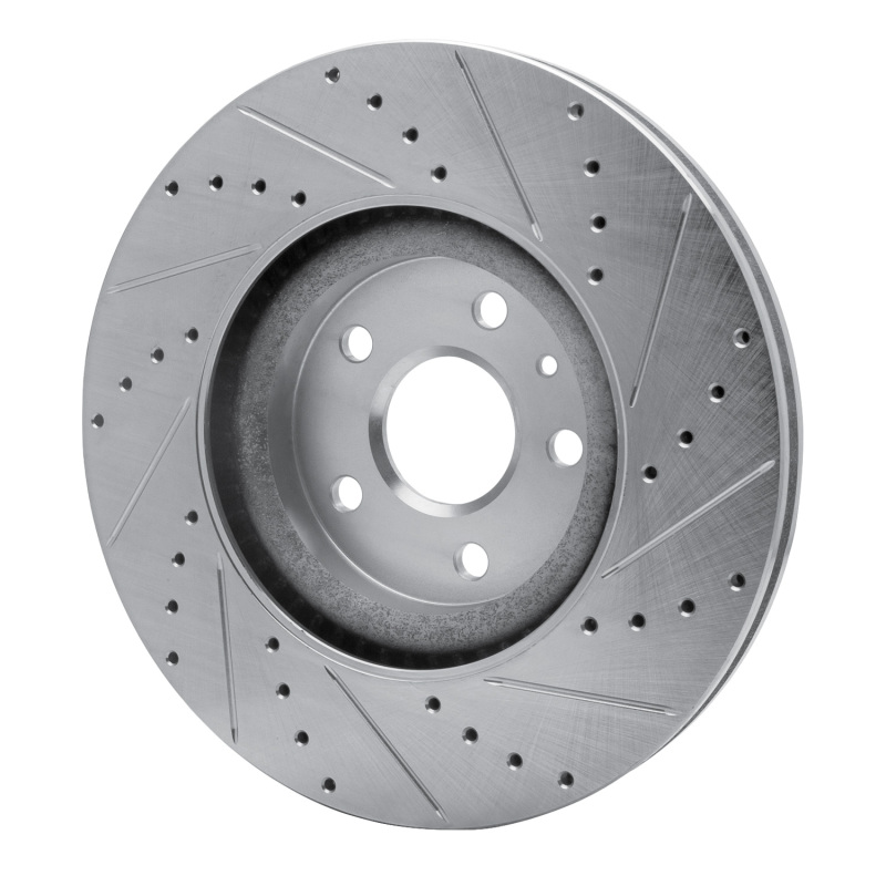 Picture of R1 13-19 Buick Regal Front Left Drilled & Slotted Silver Brake Rotor