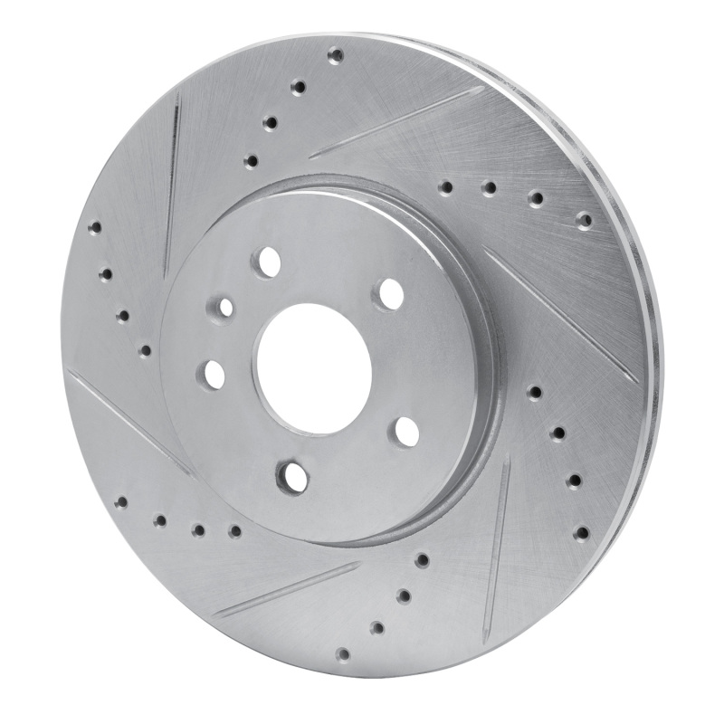 Picture of R1 13-22 Buick Encore Front Left Drilled & Slotted Silver Brake Rotor