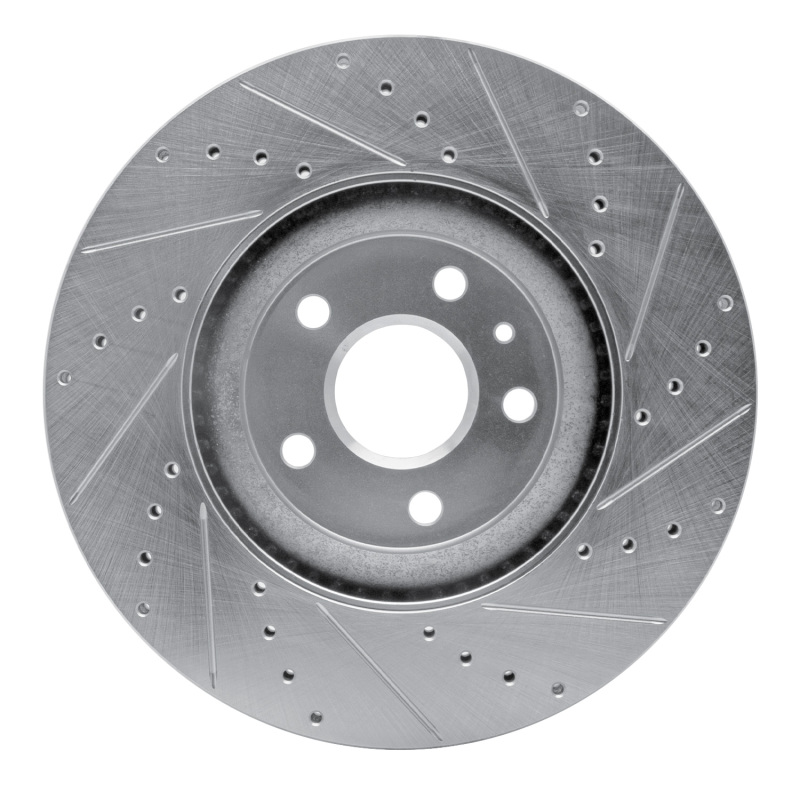 Picture of R1 13-19 Buick Regal Front Left Drilled & Slotted Silver Brake Rotor