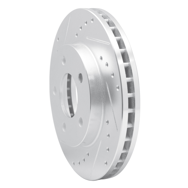 Picture of R1 01-07 Buick Rendezvous Front Left Drilled & Slotted Silver Brake Rotor