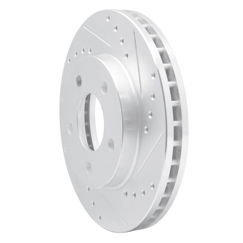 Picture of R1 01-07 Buick Rendezvous Front Right Drilled & Slotted Silver Brake Rotor