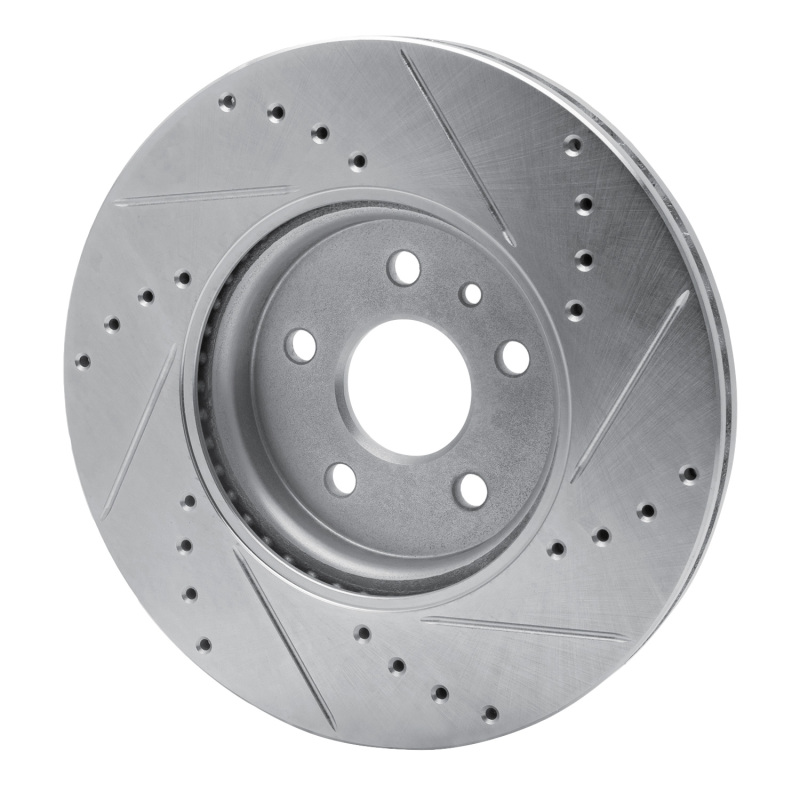 Picture of R1 13-22 Buick Encore Front Left Drilled & Slotted Silver Brake Rotor