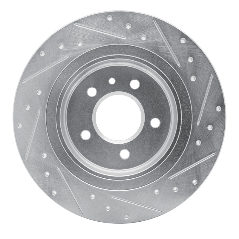 Picture of R1 16-18 Buick Envision Rear Left Drilled & Slotted Silver Brake Rotor