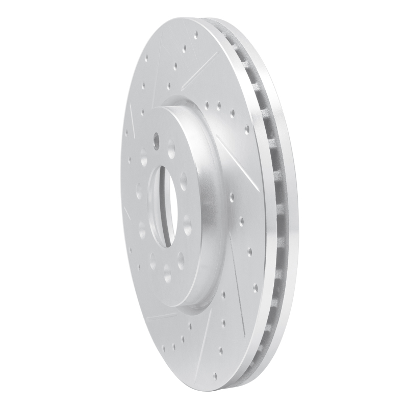 Picture of R1 16-21 Buick Regal Sportback Front Left Drilled & Slotted Silver Brake Rotor
