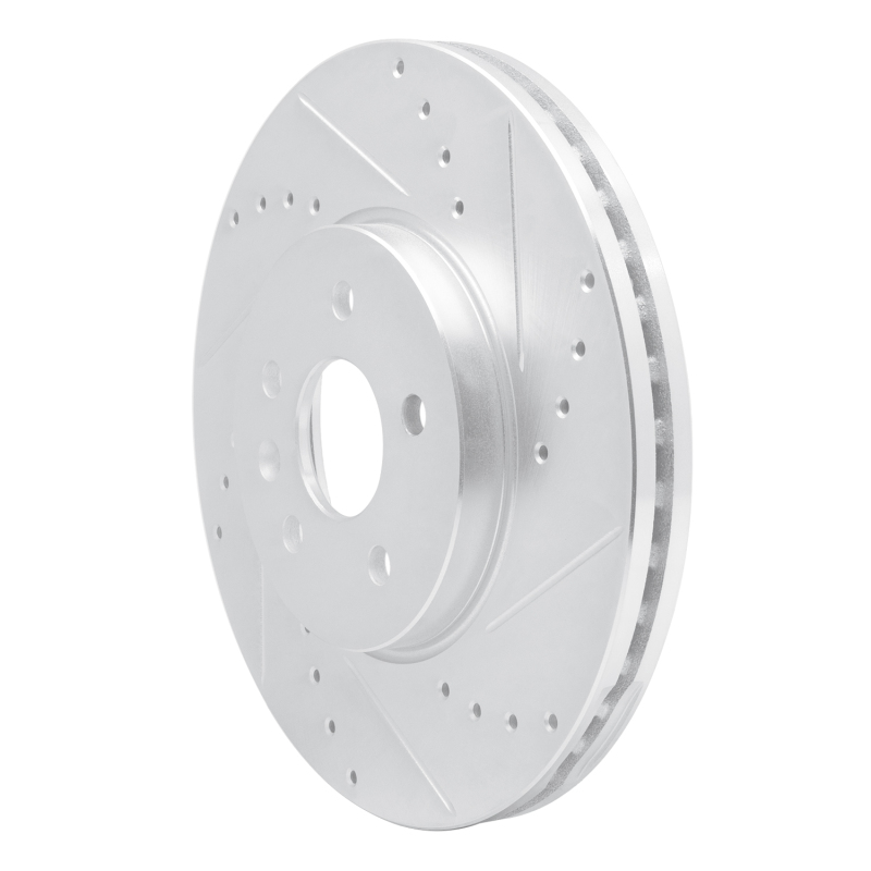 Picture of R1 13-22 Buick Encore Front Right Drilled & Slotted Silver Brake Rotor