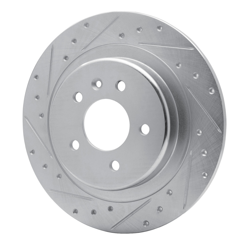 Picture of R1 16-18 Buick Envision Rear Left Drilled & Slotted Silver Brake Rotor