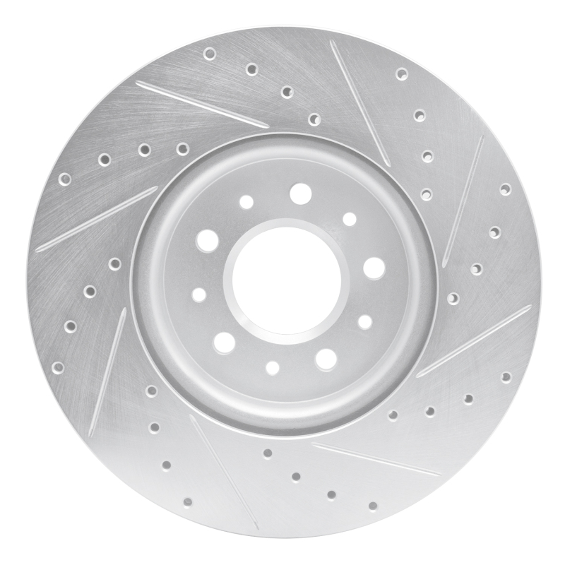 Picture of R1 16-21 Buick Regal Sportback Front Left Drilled & Slotted Silver Brake Rotor