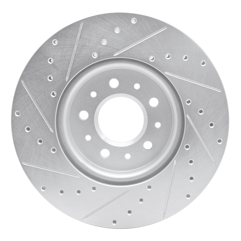 Picture of R1 16-21 Buick LaCrosse Front Right Drilled & Slotted Silver Brake Rotor