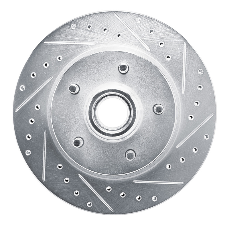 Picture of RNC Brake Rotor - Drill & Slot - R1 90-90 Cadillac BROUGHAM Front Right Drilled & Slotted Silver Brake Rotor rnc631-46006R
