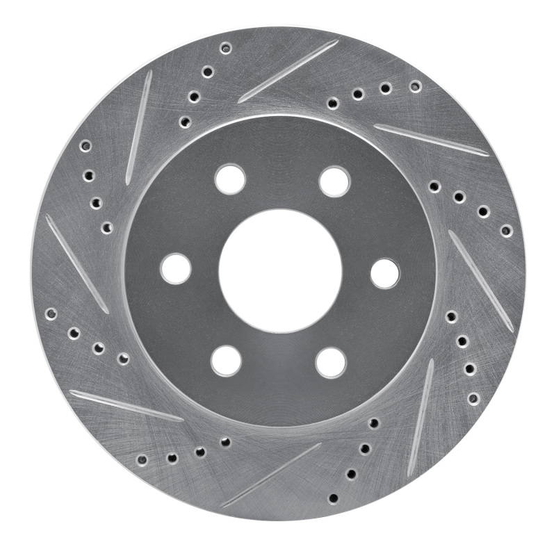 Picture of RNC Brake Rotor - Drill & Slot - R1 98-99 Cadillac DEVILLE Front Left Drilled & Slotted Silver Brake Rotor rnc631-46010L