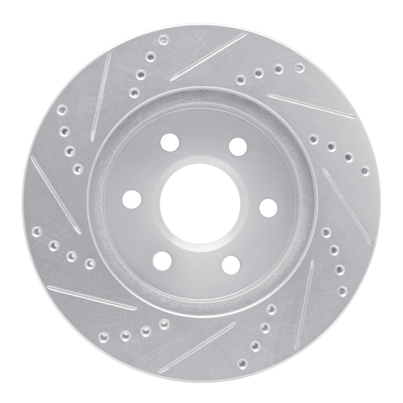 Picture of RNC Brake Rotor - Drill & Slot - R1 98-99 Cadillac DEVILLE Front Right Drilled & Slotted Silver Brake Rotor rnc631-46010R