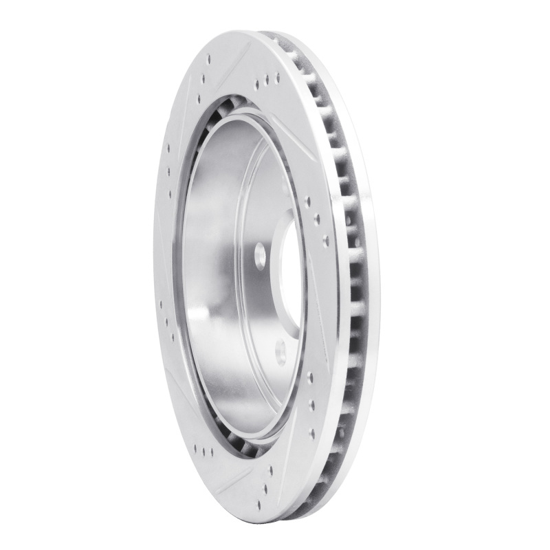 Picture of RNC Brake Rotor - Drill & Slot - R1 03-11 Cadillac CTS Rear Right Drilled & Slotted Silver Brake Rotor rnc631-46014R