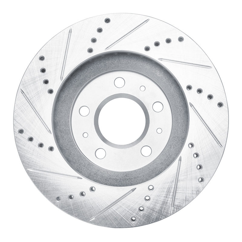 Picture of RNC Brake Rotor - Drill & Slot - R1 03-07 Cadillac CTS Front Right Drilled & Slotted Silver Brake Rotor rnc631-46012R