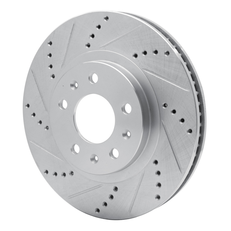 Picture of RNC Brake Rotor - Drill & Slot - R1 03-07 Cadillac CTS Front Left Drilled & Slotted Silver Brake Rotor rnc631-46012L