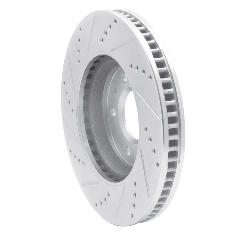 Picture of RNC Brake Rotor - Drill & Slot - R1 03-08 Cadillac SEVILLE Front Right Drilled & Slotted Silver Brake Rotor rnc631-46013R