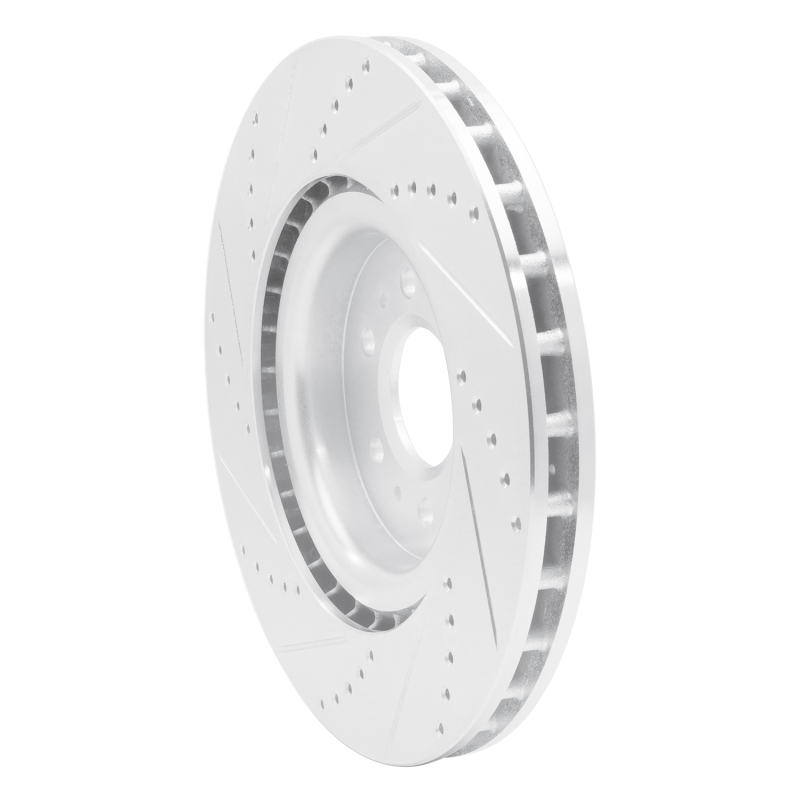 Picture of RNC Brake Rotor - Drill & Slot - R1 04-11 Cadillac CTS Front Right Drilled & Slotted Silver Brake Rotor rnc631-46015R