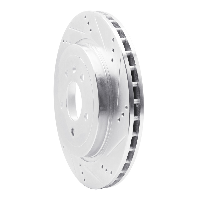 Picture of RNC Brake Rotor - Drill & Slot - R1 05-11 Cadillac STS Rear Right Drilled & Slotted Silver Brake Rotor rnc631-46020R
