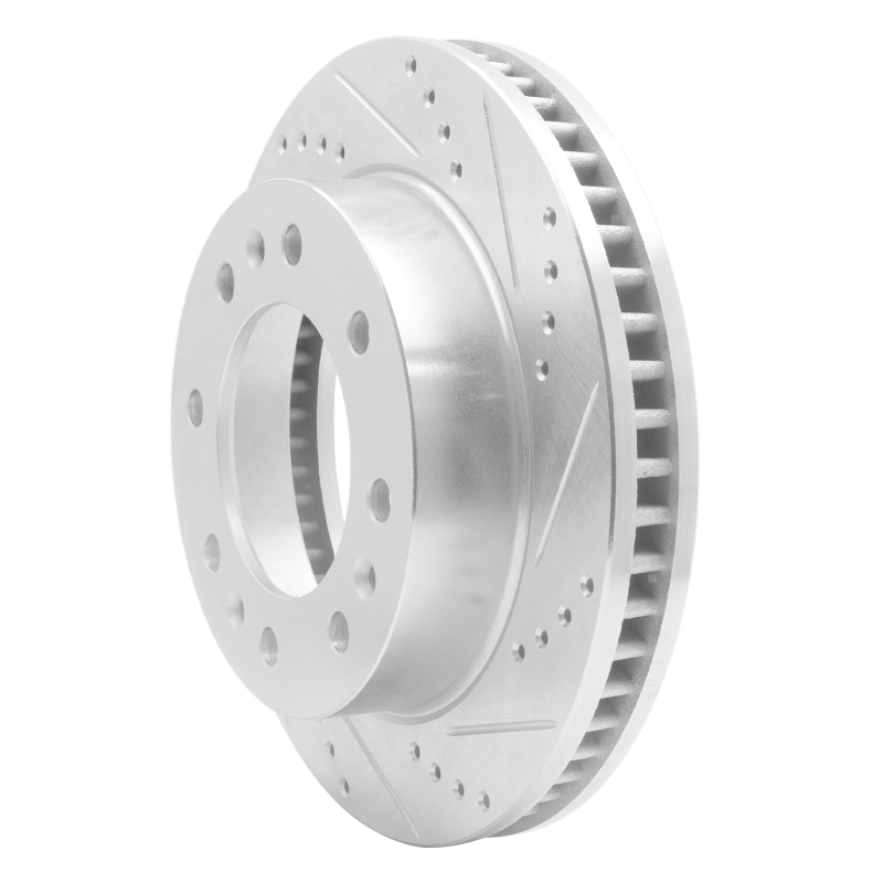 Picture of RNC Brake Rotor - Drill & Slot - R1 06-11 Cadillac DTS Front Right Drilled & Slotted Silver Brake Rotor rnc631-46023R