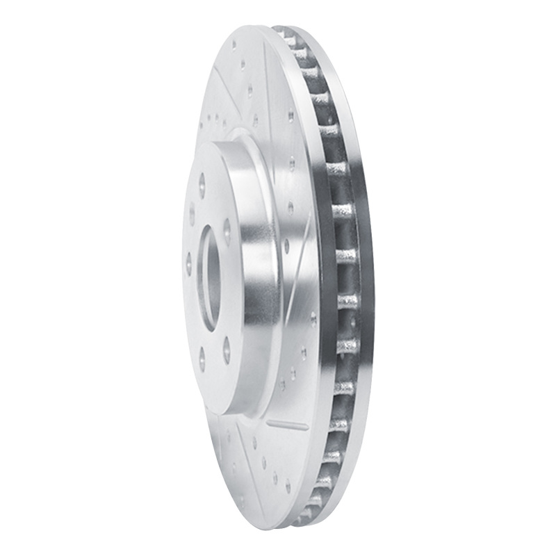 Picture of RNC Brake Rotor - Drill & Slot - R1 08-14 Cadillac CTS Front Right Drilled & Slotted Silver Brake Rotor rnc631-46025R