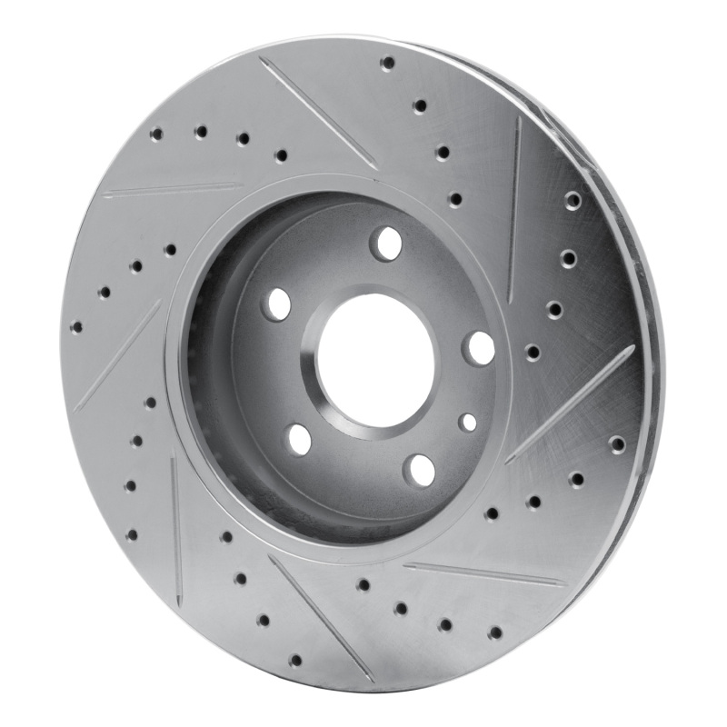 Picture of RNC Brake Rotor - Drill & Slot - R1 08-14 Cadillac CTS Front Left Drilled & Slotted Silver Brake Rotor rnc631-46025L