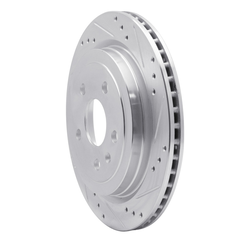Picture of RNC Brake Rotor - Drill & Slot - R1 08-19 Cadillac CTS Rear Right Drilled & Slotted Silver Brake Rotor rnc631-46024R