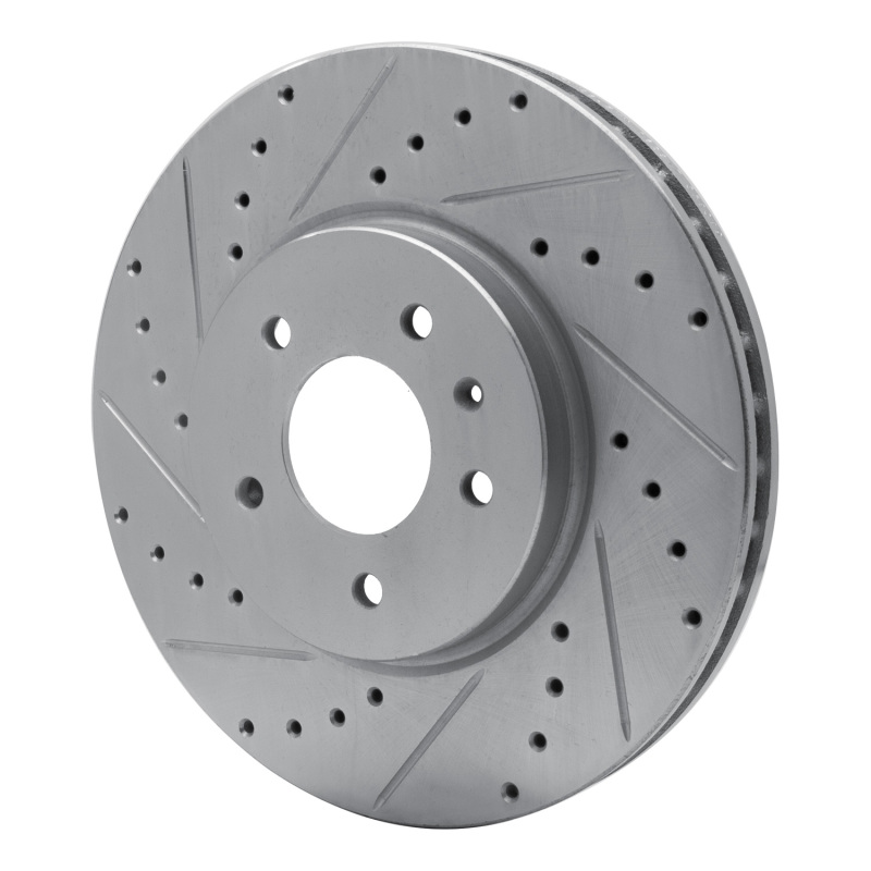 Picture of RNC Brake Rotor - Drill & Slot - R1 09-11 Cadillac STS Front Left Drilled & Slotted Silver Brake Rotor rnc631-46028L