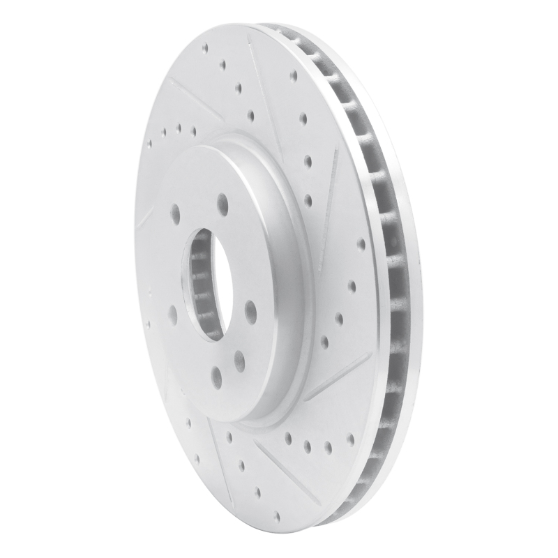 Picture of RNC Brake Rotor - Drill & Slot - R1 09-11 Cadillac STS Front Right Drilled & Slotted Silver Brake Rotor rnc631-46028R