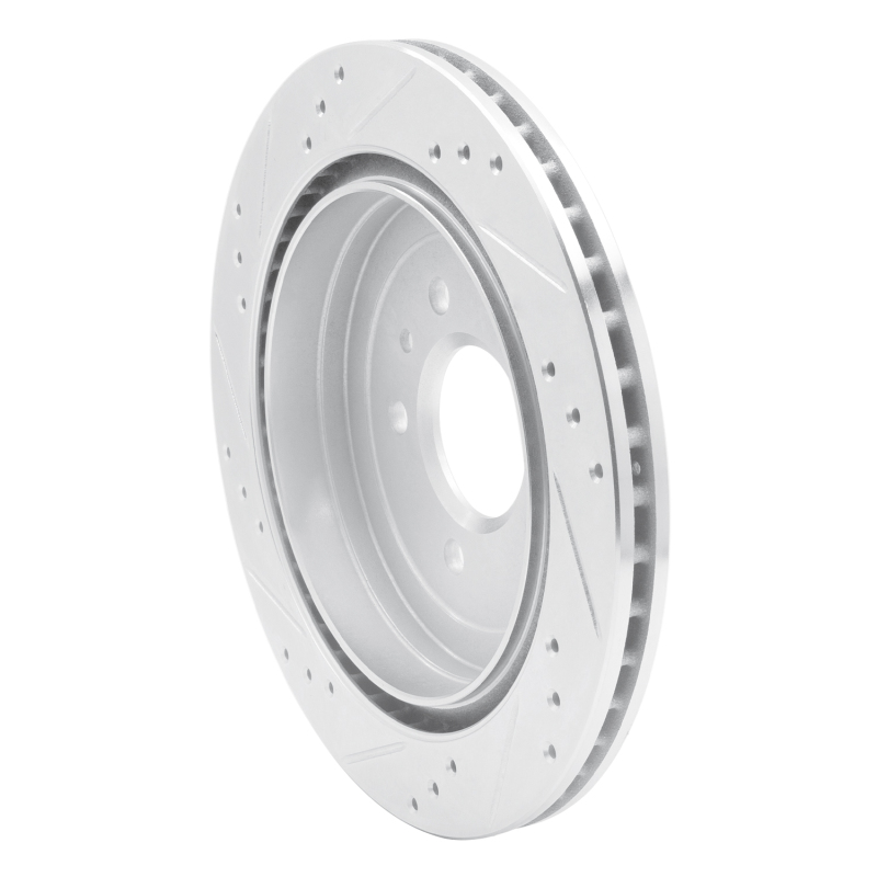Picture of RNC Brake Rotor - Drill & Slot - R1 13-19 Cadillac ATS Rear Right Drilled & Slotted Silver Brake Rotor rnc631-46032R