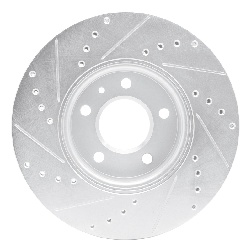 Picture of RNC Brake Rotor - Drill & Slot - R1 13-25 Cadillac ATS Front Right Drilled & Slotted Silver Brake Rotor rnc631-46033R