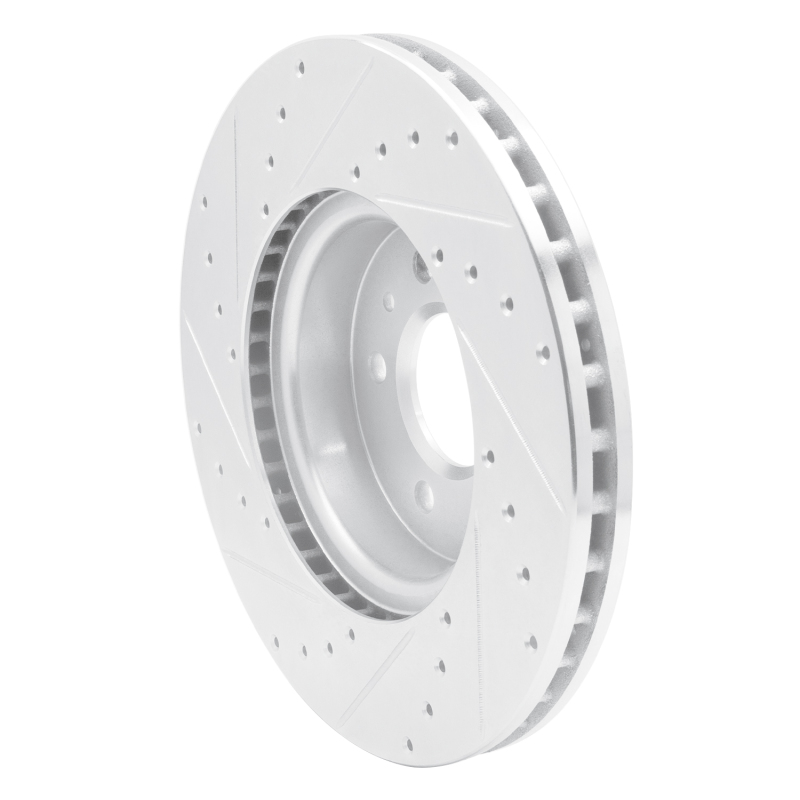 Picture of RNC Brake Rotor - Drill & Slot - R1 13-25 Cadillac ATS Front Right Drilled & Slotted Silver Brake Rotor rnc631-46035R