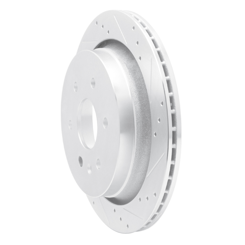 Picture of RNC Brake Rotor - Drill & Slot - R1 13-19 Cadillac XTS Rear Right Drilled & Slotted Silver Brake Rotor rnc631-46034R