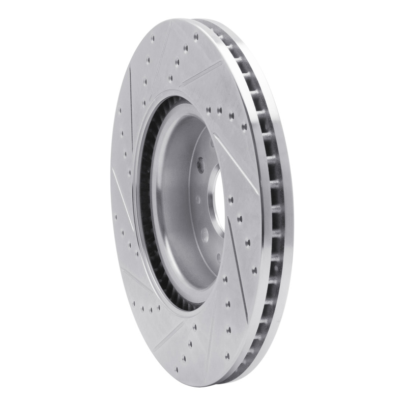 Picture of RNC Brake Rotor - Drill & Slot - R1 14-25 Cadillac CT5 Front Right Drilled & Slotted Silver Brake Rotor rnc631-46036R
