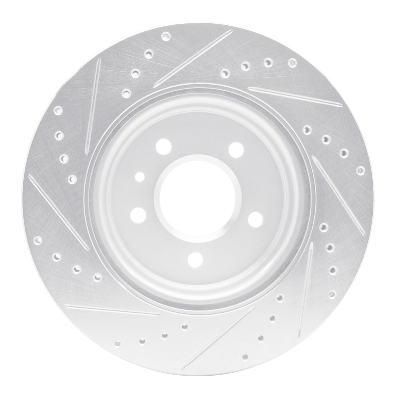 Picture of RNC Brake Rotor - Drill & Slot - R1 16-20 Buick Regal Sportback Rear Right Drilled & Slotted Silver Brake Rotor rnc631-46041R