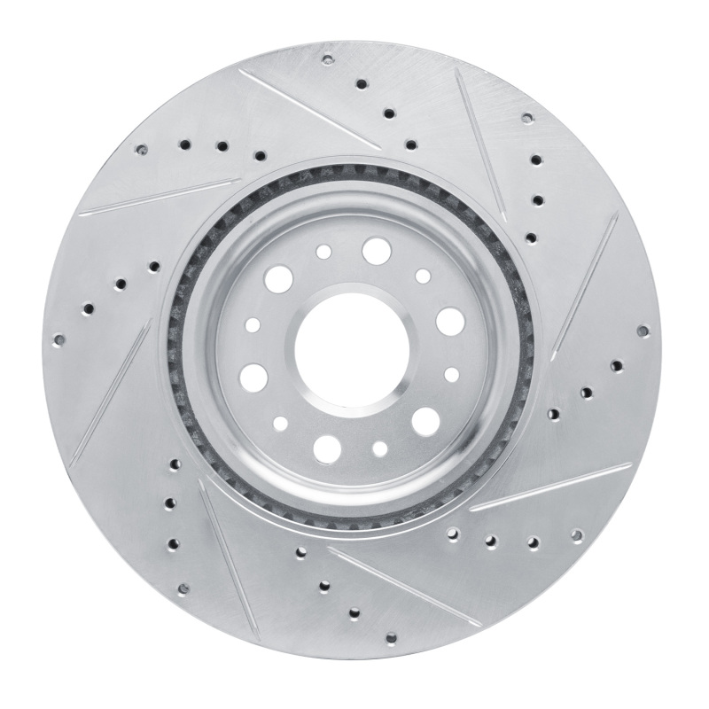 Picture of RNC Brake Rotor - Drill & Slot - R1 17-25 Buick Enclave Front Left Drilled & Slotted Silver Brake Rotor rnc631-46047L