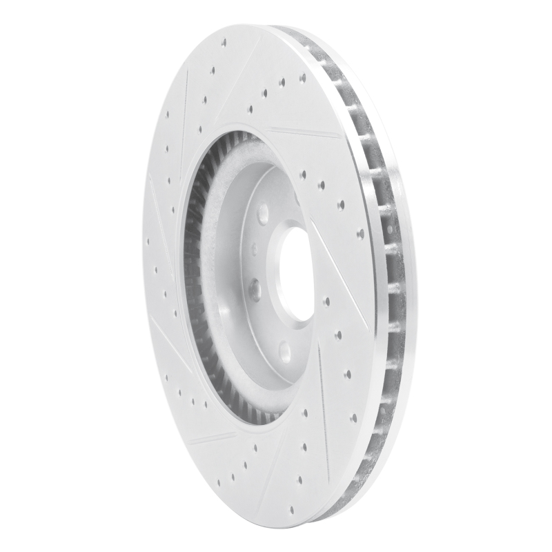 Picture of RNC Brake Rotor - Drill & Slot - R1 10-16 Cadillac SRX Front Right Drilled & Slotted Silver Brake Rotor rnc631-46046R