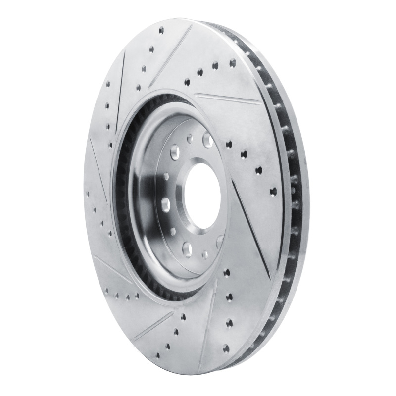 Picture of RNC Brake Rotor - Drill & Slot - R1 17-25 Buick Enclave Front Right Drilled & Slotted Silver Brake Rotor rnc631-46047R