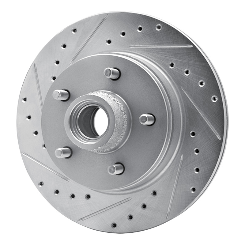 Picture of RNC Brake Rotor - Drill & Slot - R1 77-78 Buick Riviera Front Left Drilled & Slotted Silver Brake Rotor rnc631-47006L